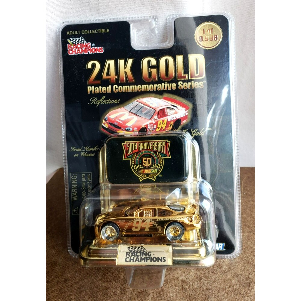 1998 Racing Champions NASCAR FORD TAURUS Bill Elliott McDonalds 94 24K Gold 1:64